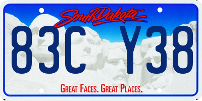 SD license plate 83CY38