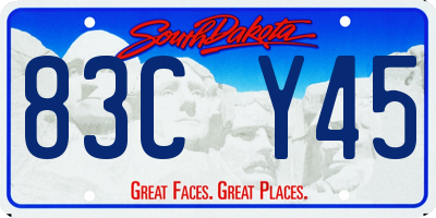 SD license plate 83CY45
