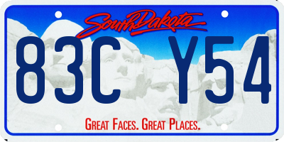 SD license plate 83CY54