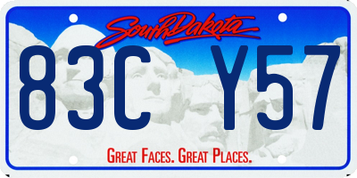 SD license plate 83CY57