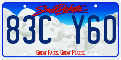 SD license plate 83CY60