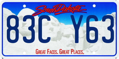 SD license plate 83CY63