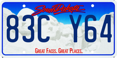 SD license plate 83CY64