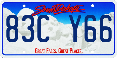 SD license plate 83CY66