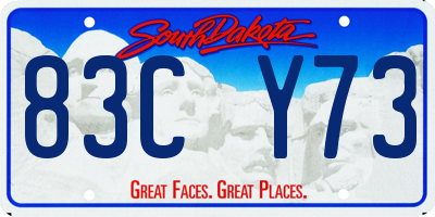 SD license plate 83CY73