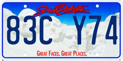 SD license plate 83CY74