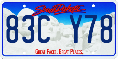 SD license plate 83CY78