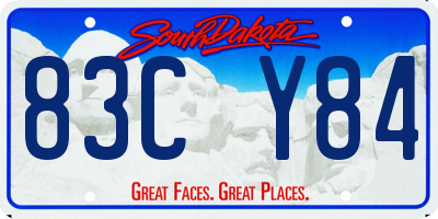 SD license plate 83CY84
