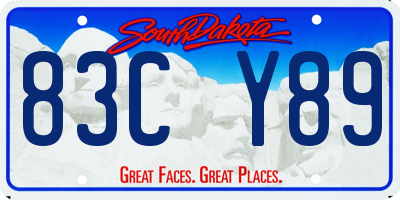 SD license plate 83CY89