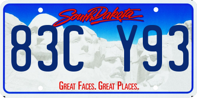 SD license plate 83CY93