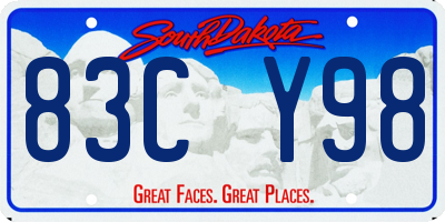 SD license plate 83CY98