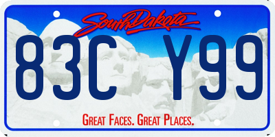 SD license plate 83CY99