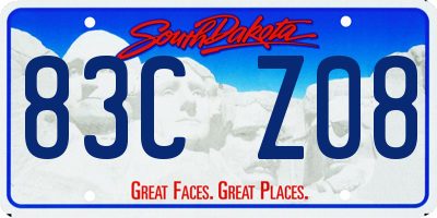 SD license plate 83CZ08
