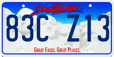 SD license plate 83CZ13