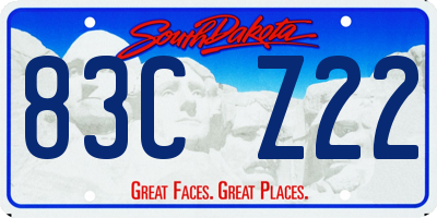 SD license plate 83CZ22
