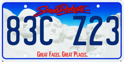 SD license plate 83CZ23
