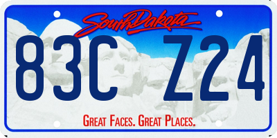 SD license plate 83CZ24