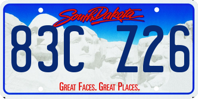 SD license plate 83CZ26