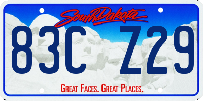 SD license plate 83CZ29