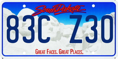 SD license plate 83CZ30