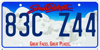 SD license plate 83CZ44