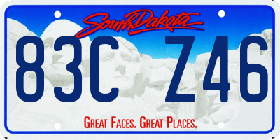 SD license plate 83CZ46
