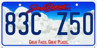SD license plate 83CZ50