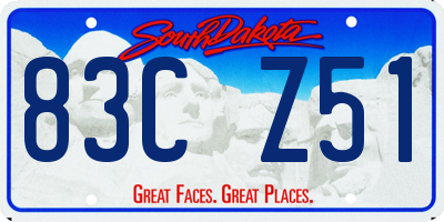 SD license plate 83CZ51