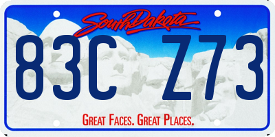 SD license plate 83CZ73