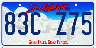 SD license plate 83CZ75