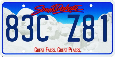 SD license plate 83CZ81