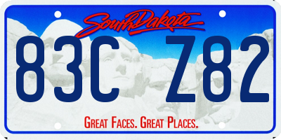 SD license plate 83CZ82