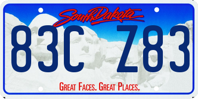 SD license plate 83CZ83