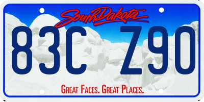 SD license plate 83CZ90