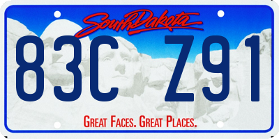 SD license plate 83CZ91