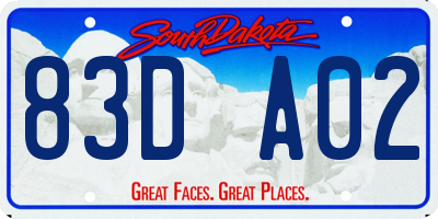 SD license plate 83DA02