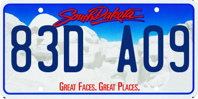SD license plate 83DA09