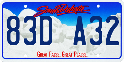 SD license plate 83DA32