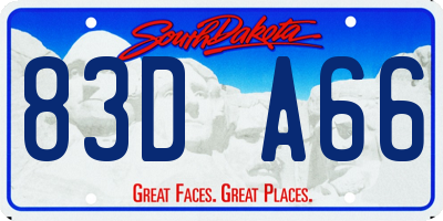 SD license plate 83DA66