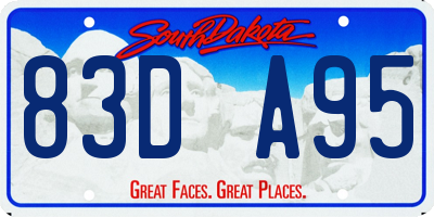 SD license plate 83DA95