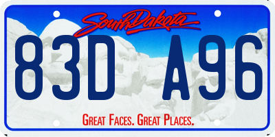 SD license plate 83DA96