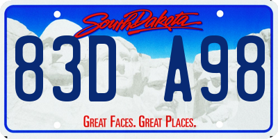SD license plate 83DA98