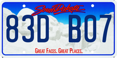 SD license plate 83DB07