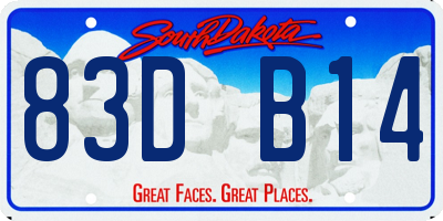 SD license plate 83DB14