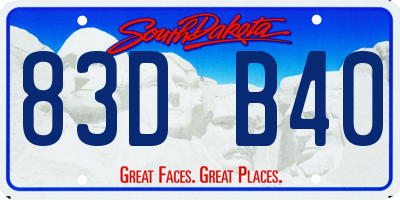 SD license plate 83DB40