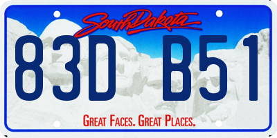 SD license plate 83DB51