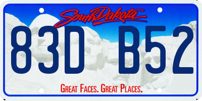 SD license plate 83DB52