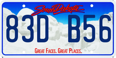SD license plate 83DB56