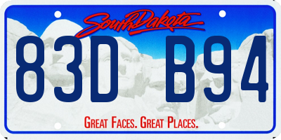 SD license plate 83DB94