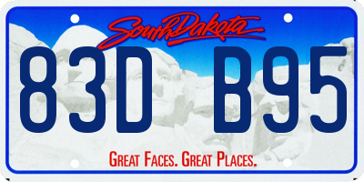 SD license plate 83DB95